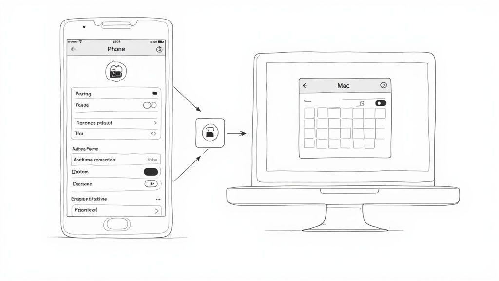 Screenshot of the Internet Accounts section in macOS System Settings, showing options like iCloud, Microsoft Exchange, and Google.