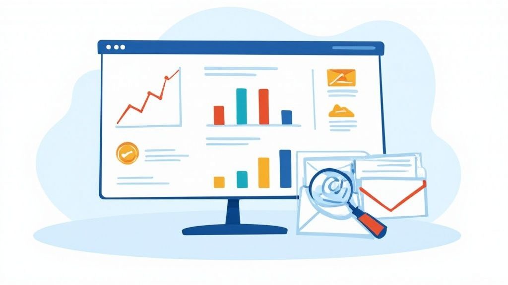 A person working on a laptop with a question mark icon overlayed.