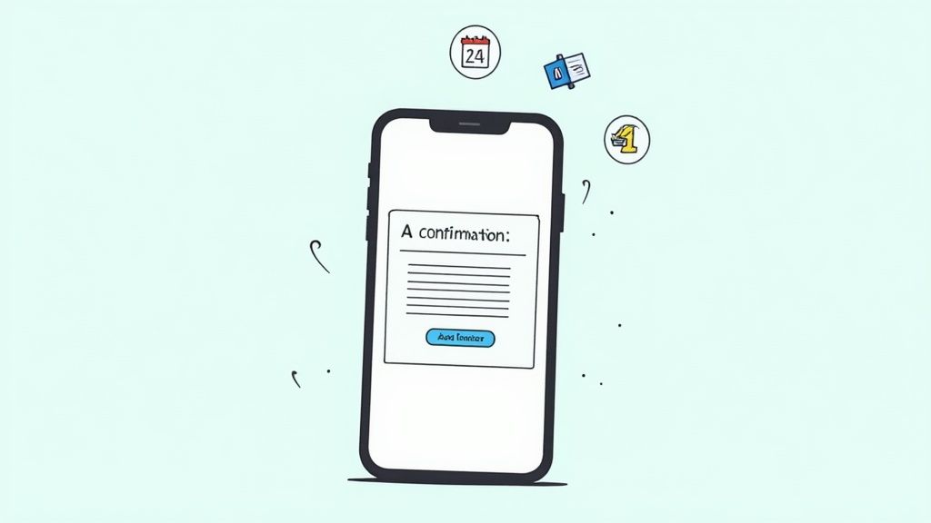 Add to calendar Buttons auf einem Handy-Bildschirm.